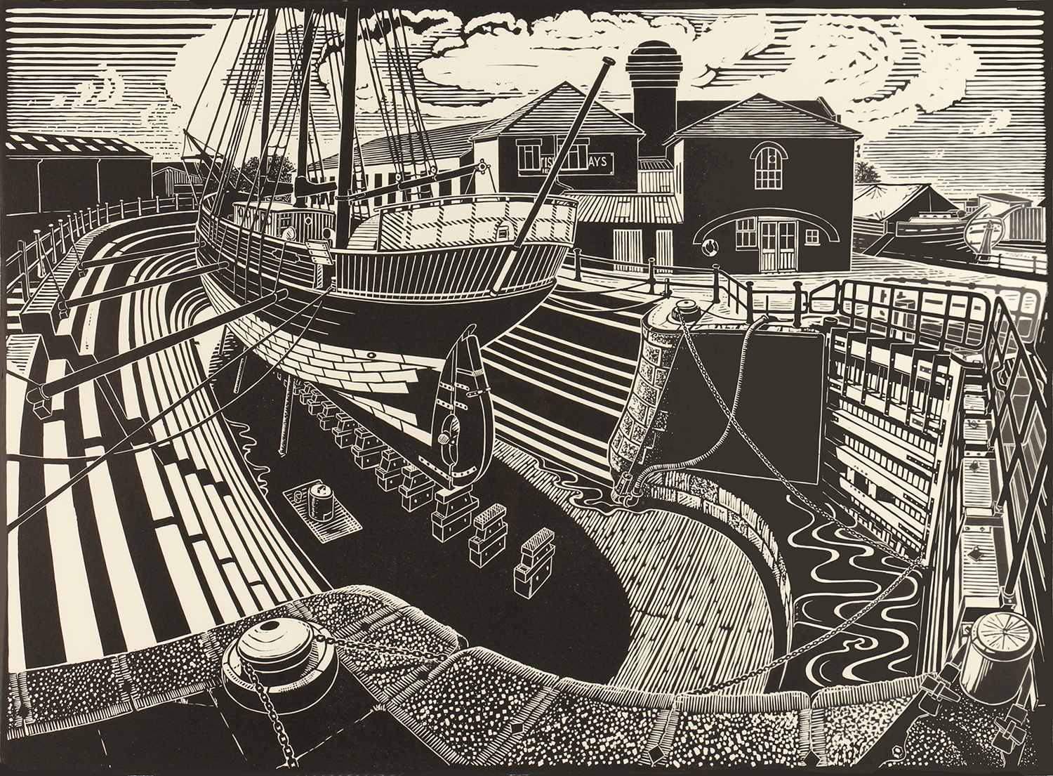 T. Nielsen Shipyard, Gloucester Docks by James Dodds