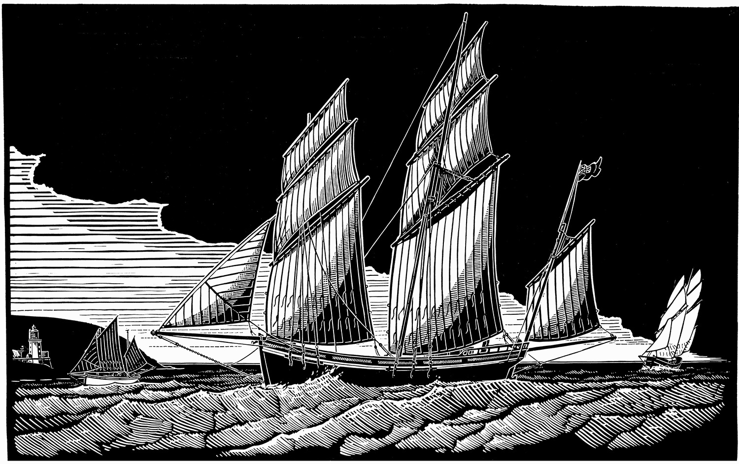 Cornish Lugger Grayhound by James Dodds