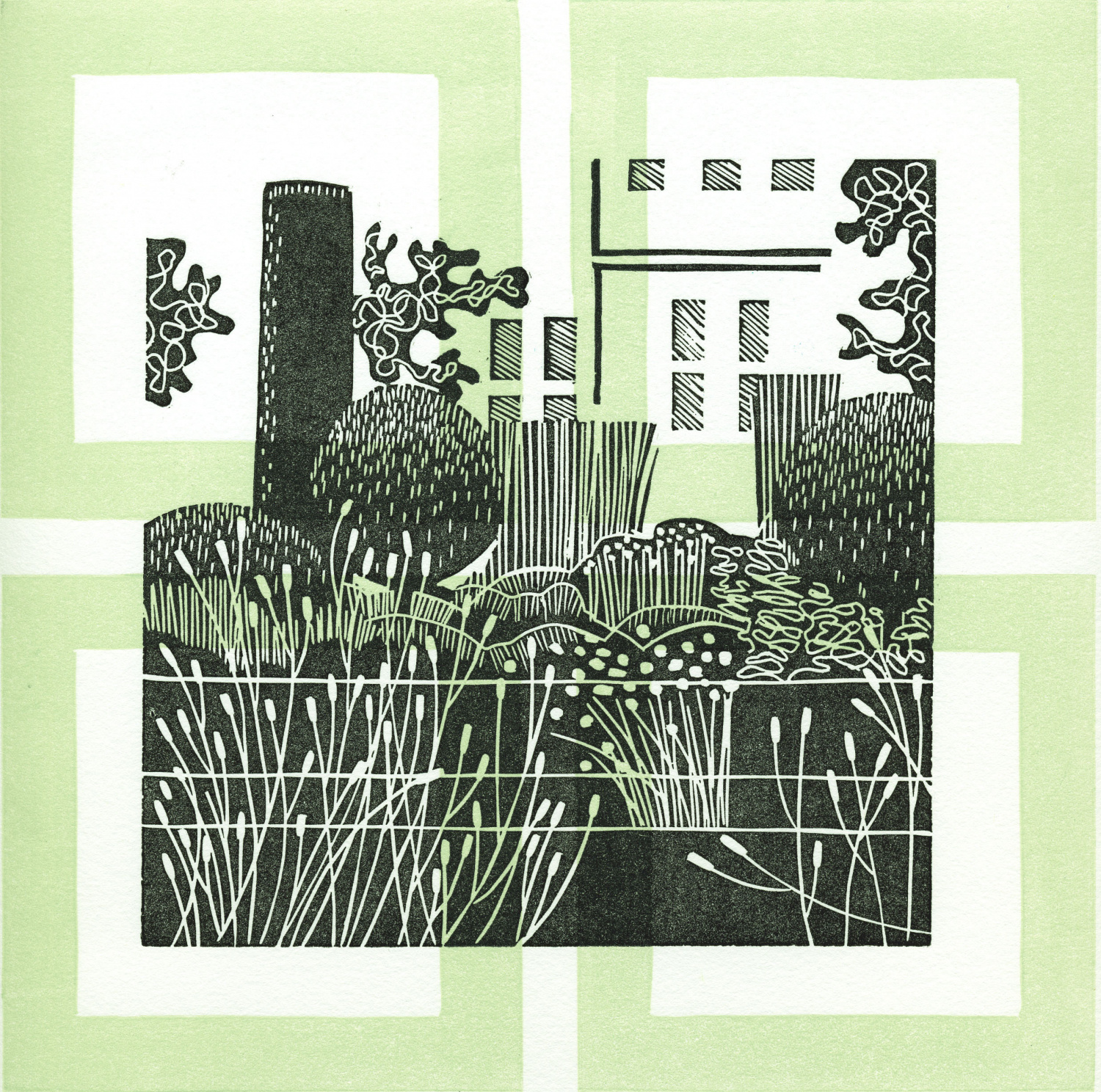 Informal, formal Cottage Garden by Janet Dickson