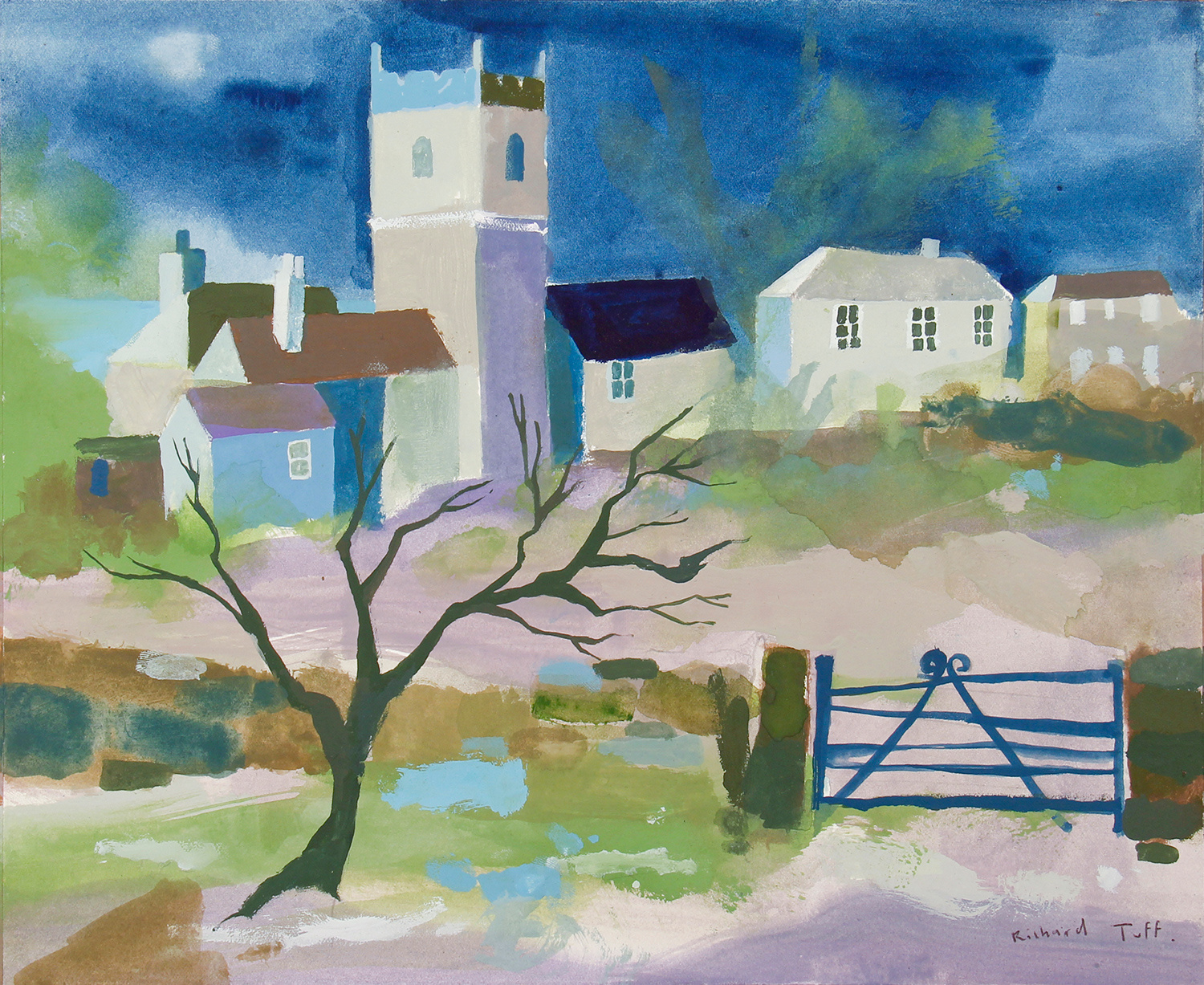 Evening at Zennor Church by Richard Tuff