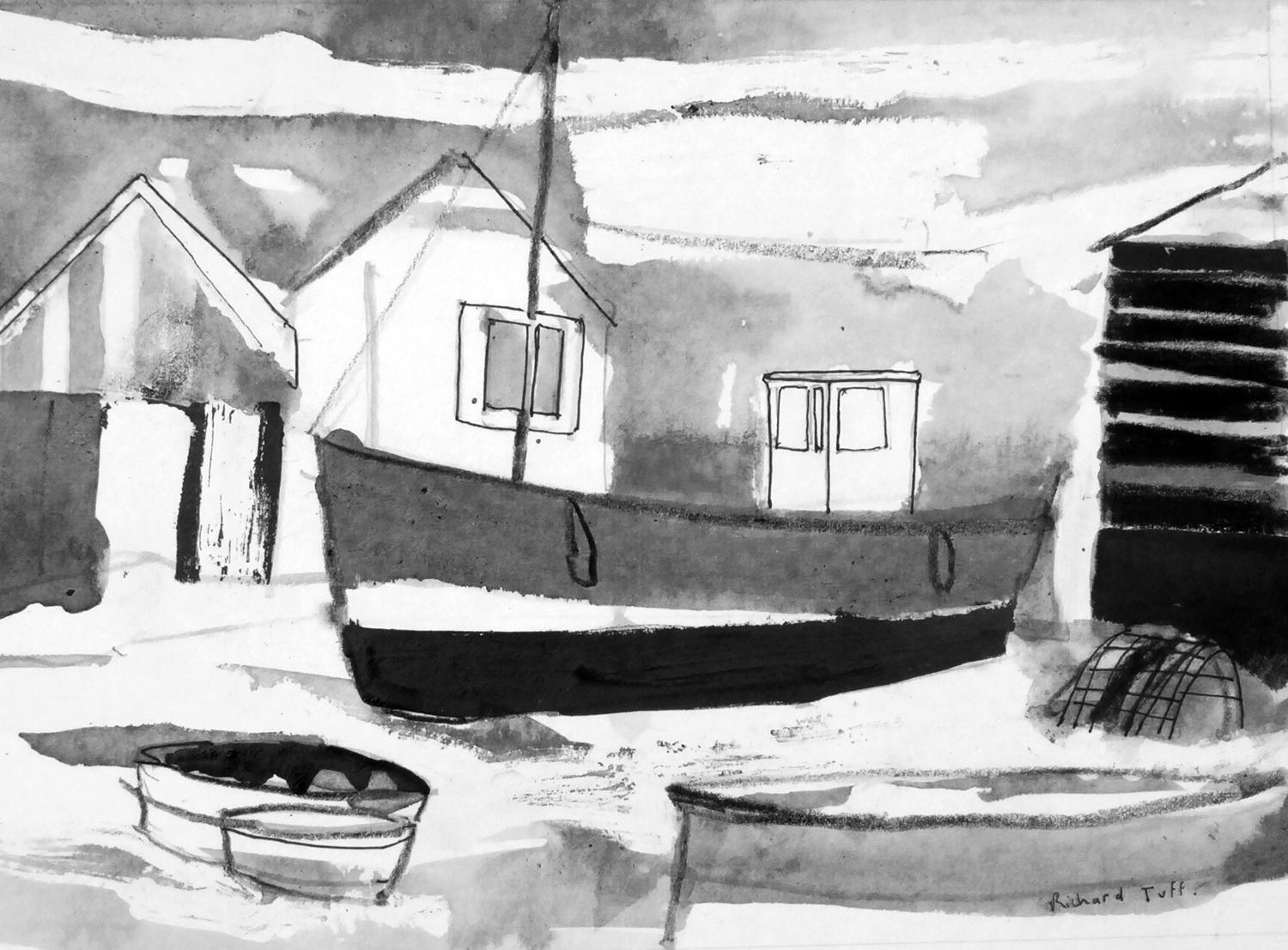 Orford Boat Sheds by Richard Tuff