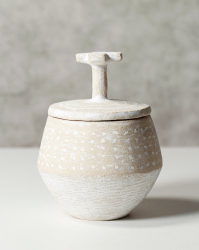Lidded Pot with Cross