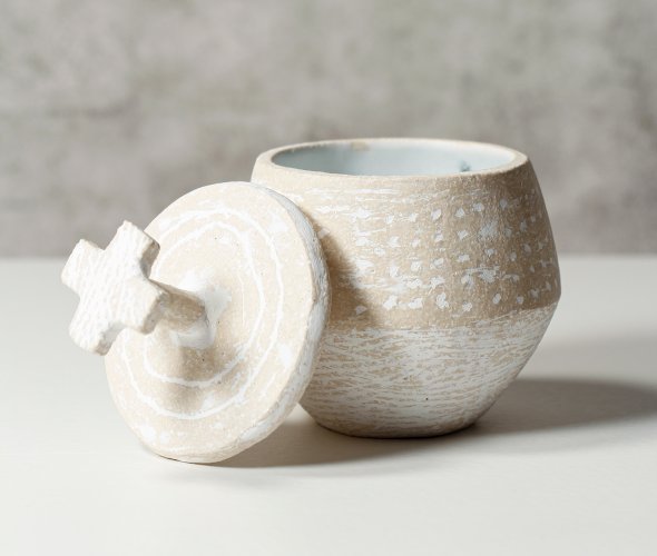 Lidded Pot with Cross by Sarah Jenkins - alternative image