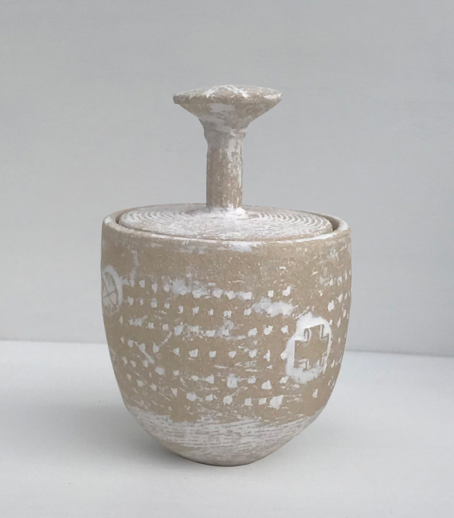 Winter Lidded Pot by Sarah Jenkins