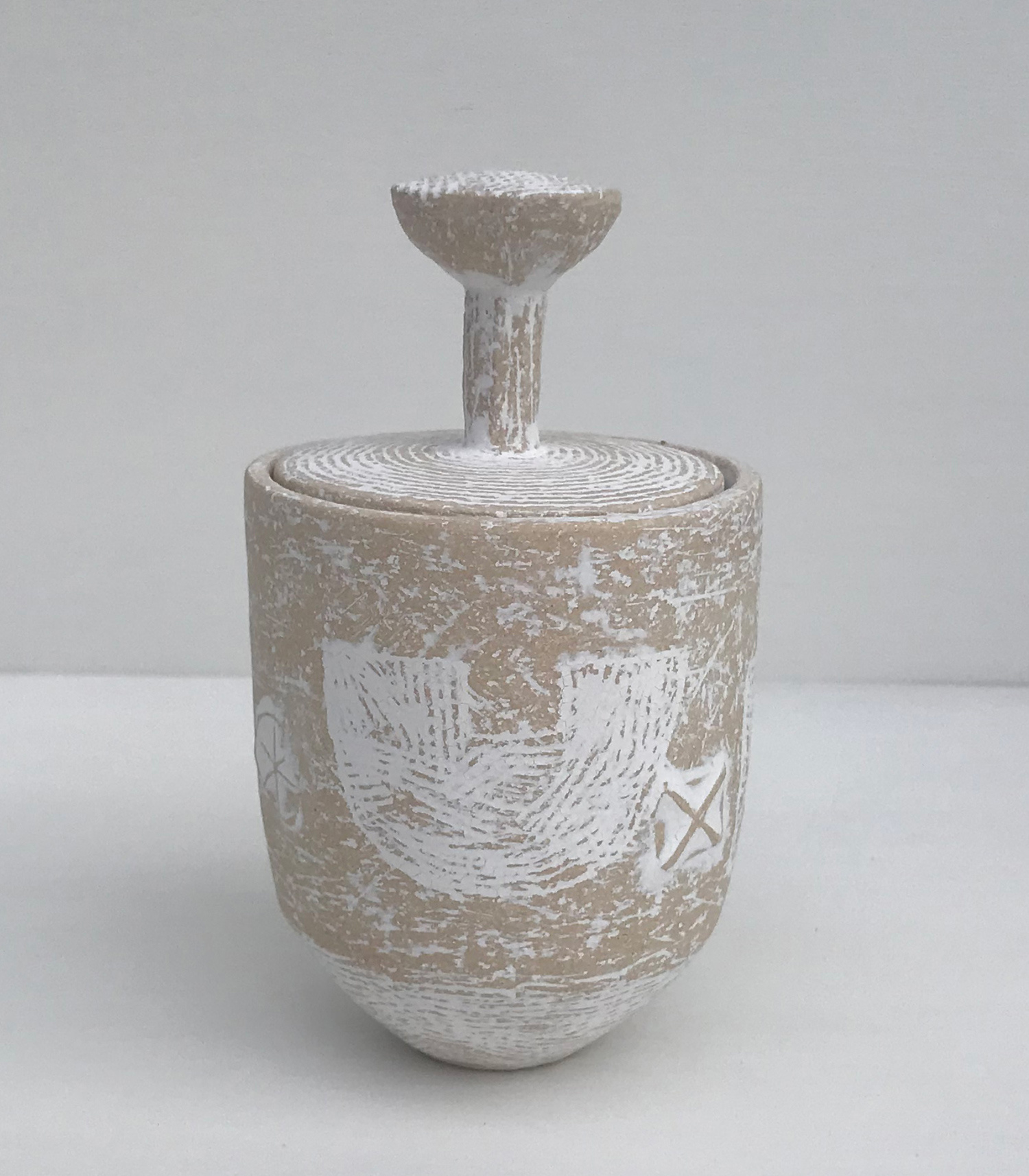 Winter Lidded Pot by Sarah Jenkins