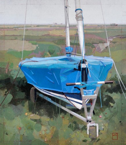 Image of Blue Boat, Blue Cover, Blakeney