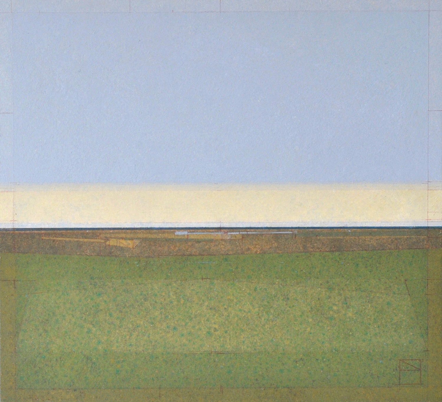 View Over The Marshes, Distant Sea by Nick Ellerby