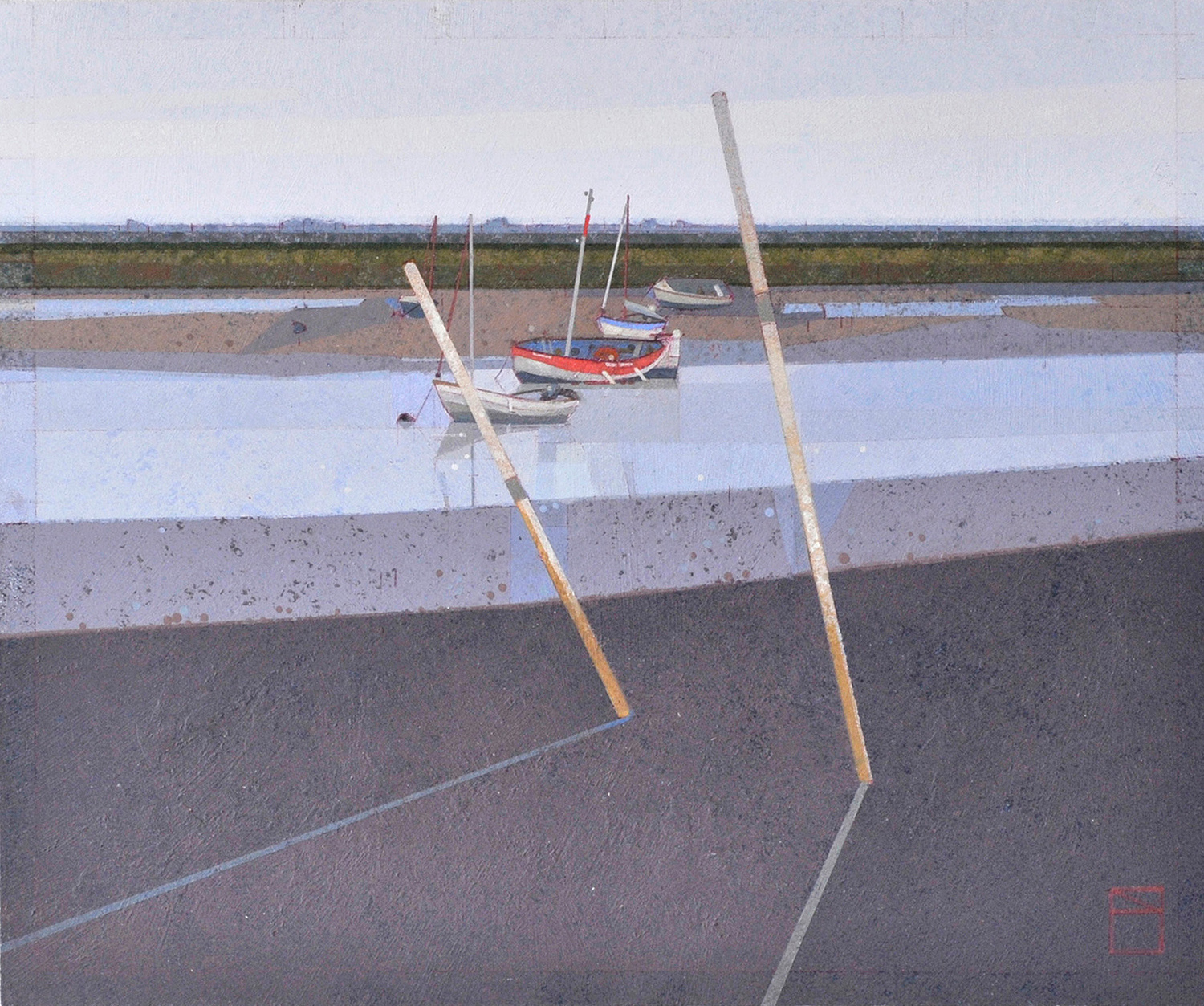 Boats and Posts, Brancasater Staithe Harbour by Nick Ellerby