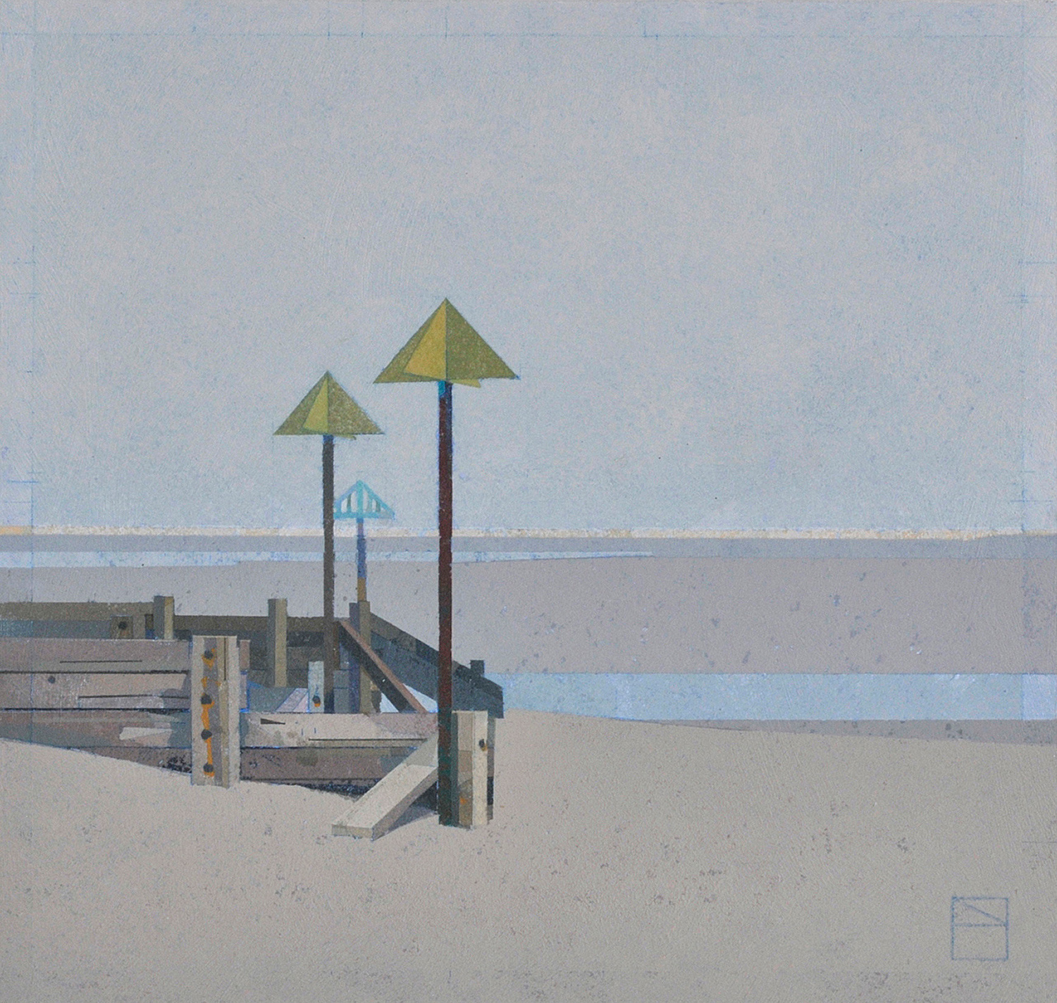 Posts & Groynes, Wells next the Sea by Nick Ellerby